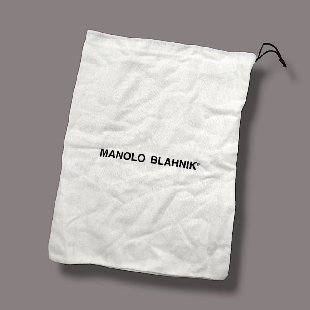 Manolo Blahnik off white dust bag coverg bag  13.5 x 10"